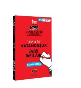 2022 KPSS Genel Kültür Kısa ve Öz Vatandaşlık Ders Notları Konu Kitabı