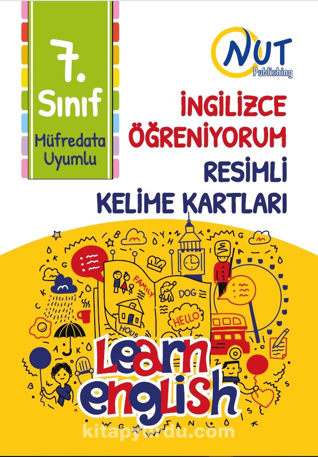 7. Sınıf İngilizce Öğreniyorum Resimli Kelime Kartları