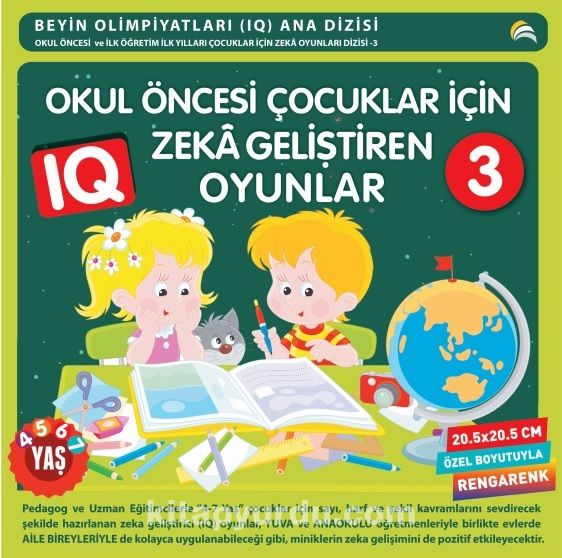 Okul Öncesi Çocuklar İçin IQ Zeka Geliştiren Oyunlar 3  (4- 7 Yaş)            .