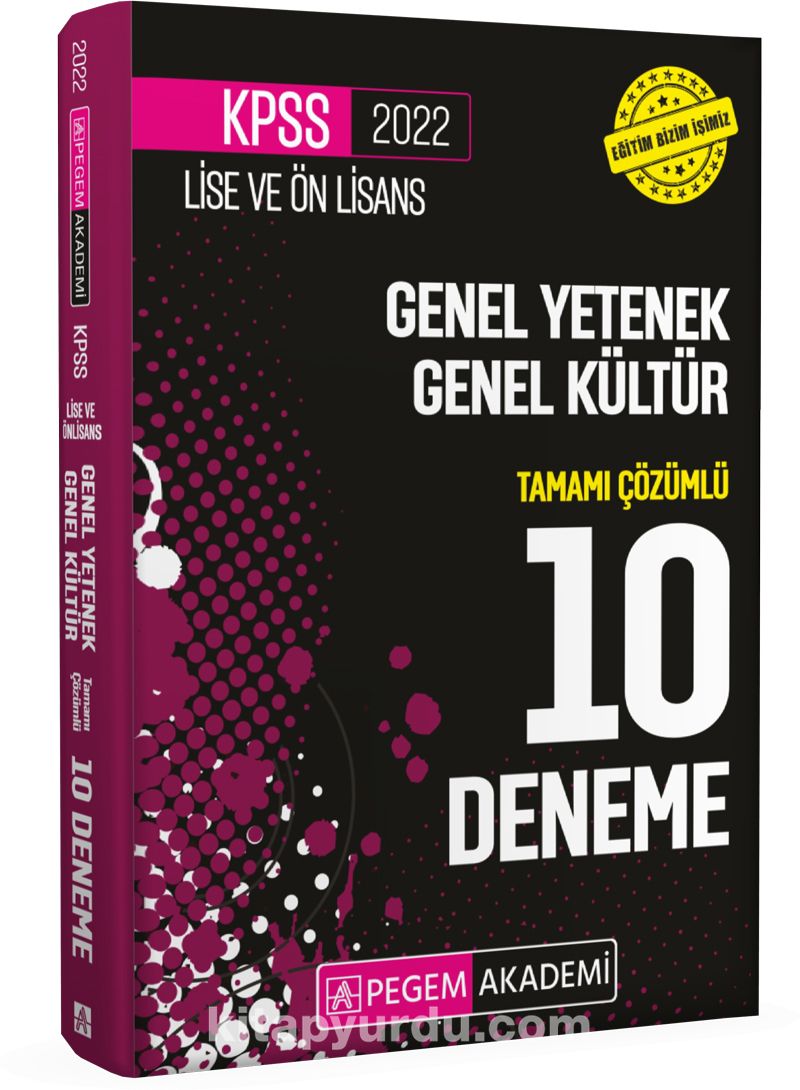 2022 KPSS Lise ve Önlisans Adayları İçin Tamamı Çözümlü 10 Deneme