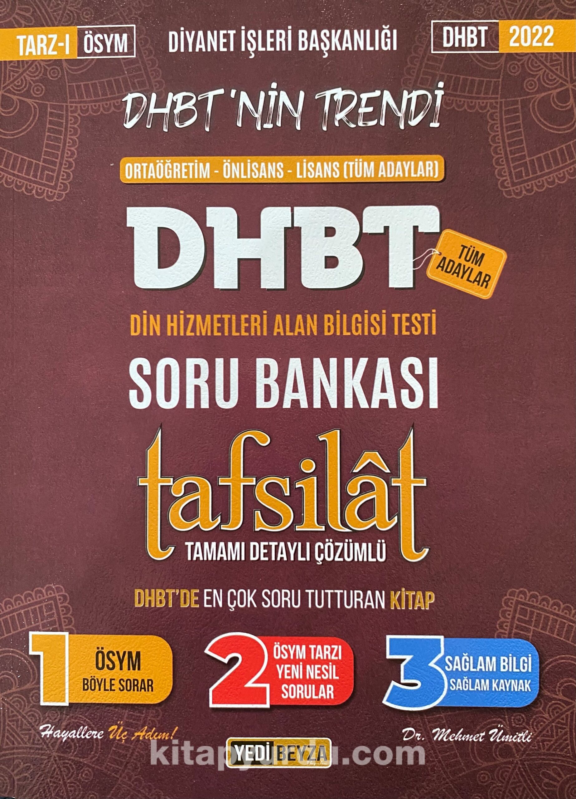 2022 DHBT Tafsilat Tamamı Çözümlü Soru Bankası