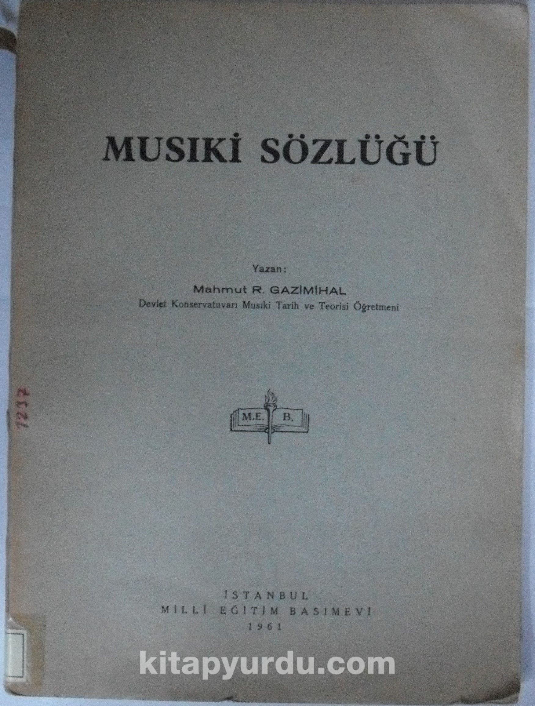 Musıki Sözlüğü (Kod:20-C-18)