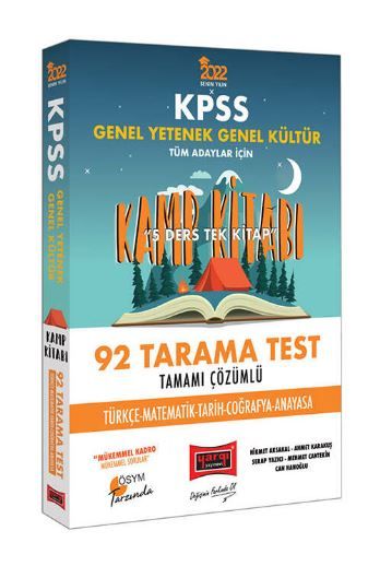 2022 KPSS GY GK 5 Ders Tek Kitap Tamamı Çözümlü 92 Tarama Test Kamp Kitabı