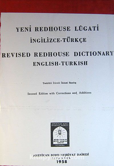 Yeni Redhouse Lugati İngilizce-Türkçe (6-A-7)