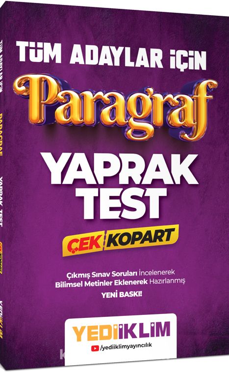 Tüm Adaylar İçin Paragraf Çek Kopart Yaprak Test