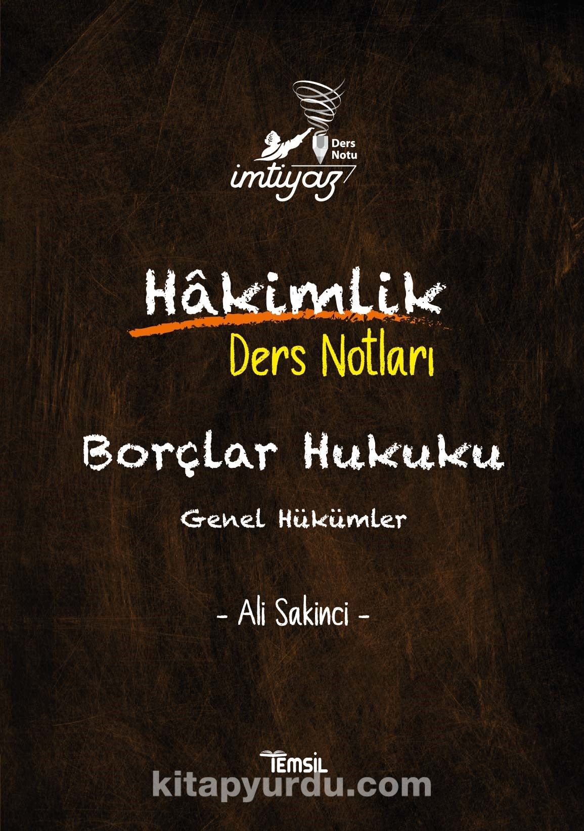 İmtiyaz Borçlar Hukuku Genel Hükümler Hakimlik Ders Notları