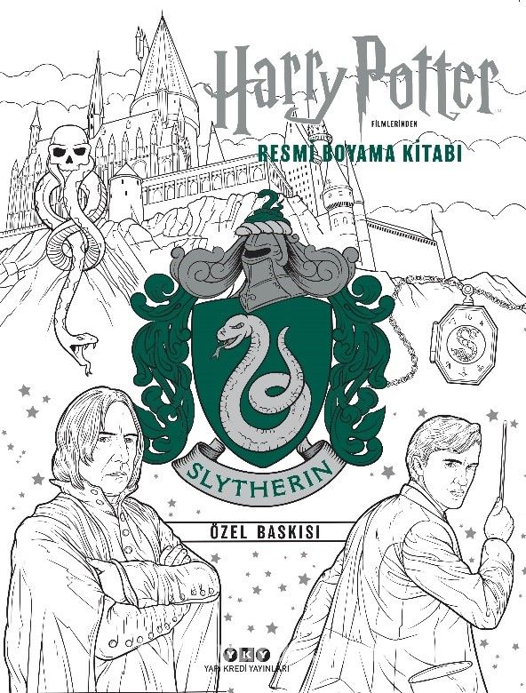 Harry Potter Filmlerinden Resmi Boyama Kitabı (Slytherin Özel Baskısı)