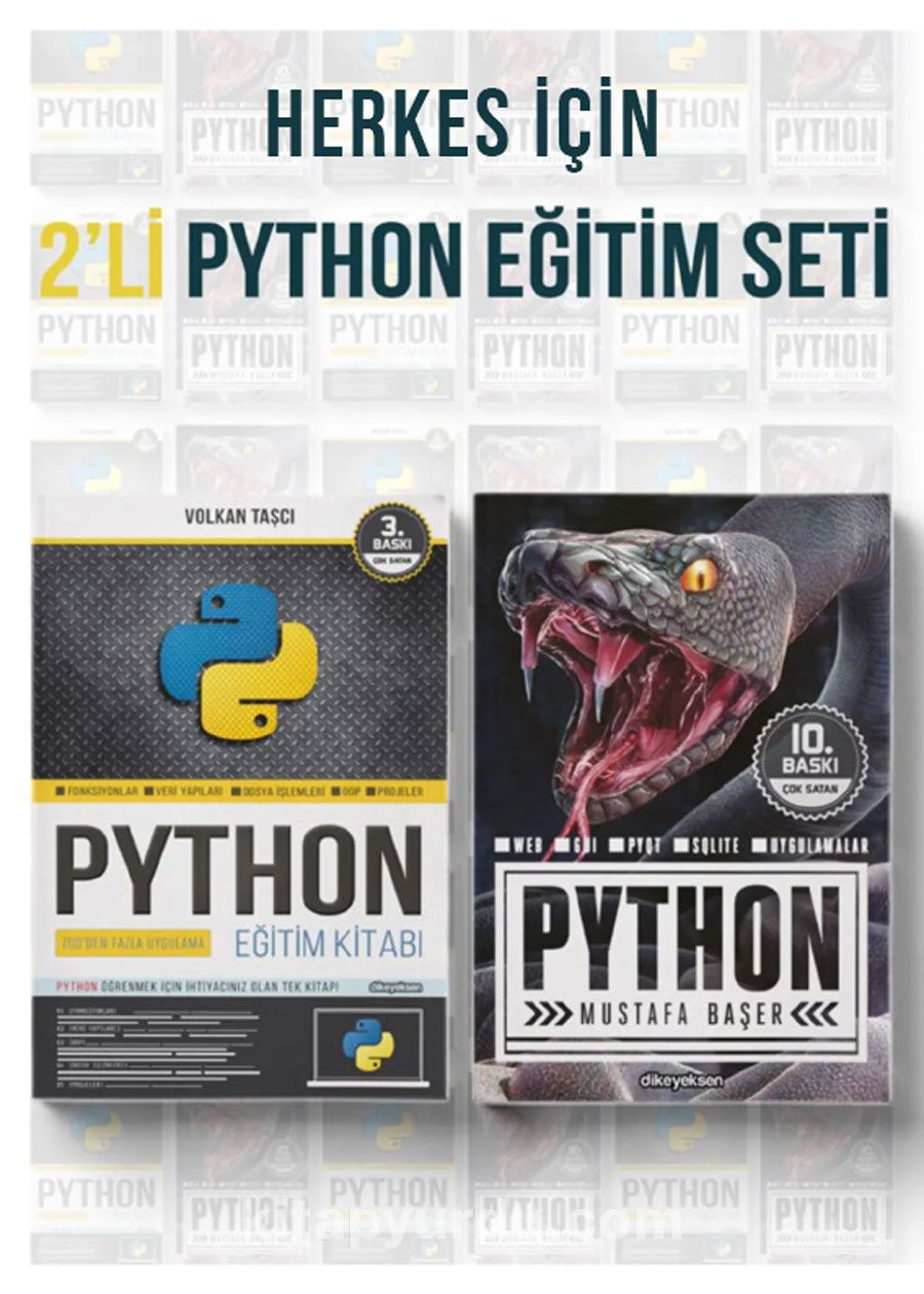 Herkes için 2'li Python Eğitim Seti (2 Kitap)