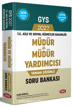 T.C. Aile ve Sosyal Hizmet Bakanlığı GYS Müdür ve Müdür Yardımcısı  Tamamı Çözümlü Soru Bankası