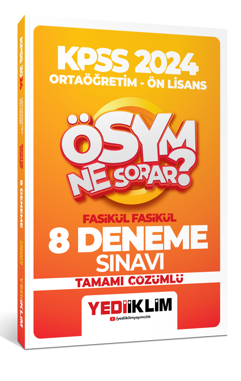 2024 KPSS ÖSYM Ne Sorar Ortaöğretim-Önlisans  Fasikül Tamamı Çözümlü 8 Deneme