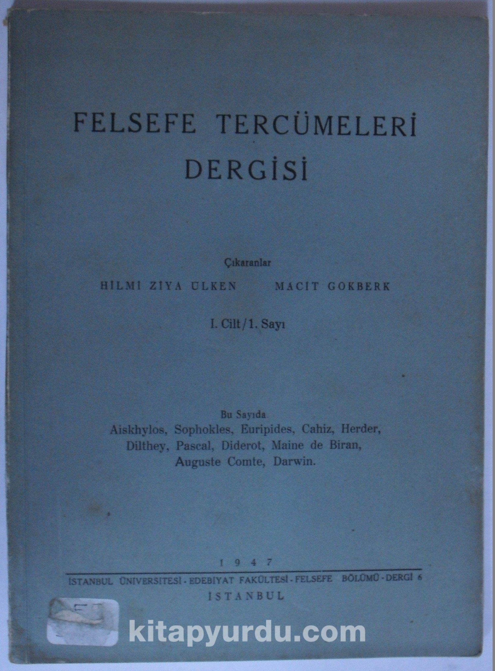 Felsefe Tercümeleri Dergisi Kod: 12-C-11