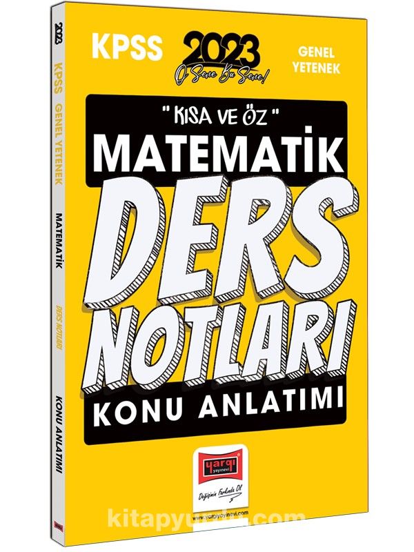 2023 KPSS Kısa ve Öz Matematik Konu Anlatımlı Ders Notları