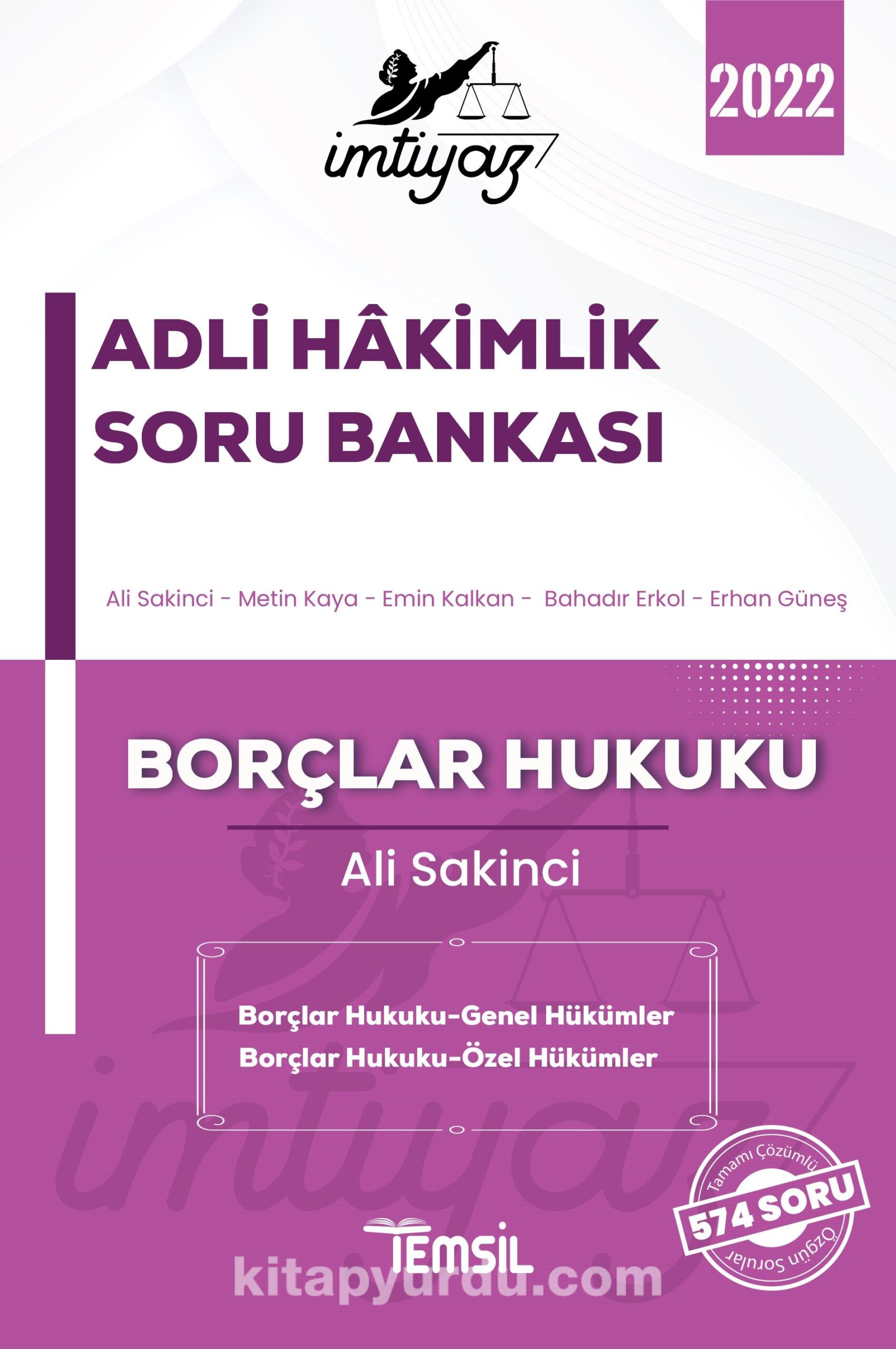 İmtiyaz  Adli Hakimlik Soru Bankası Borçlar Hukuku  Genel Hükümler-Özel Hükümler