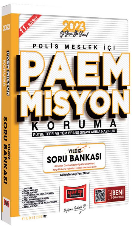 2023 Yıldız Serisi PAEM Misyon Koruma Rütbe Terfi ve Tüm Branş Sınavlarına Hazırlık Yıldız Soru Bankası