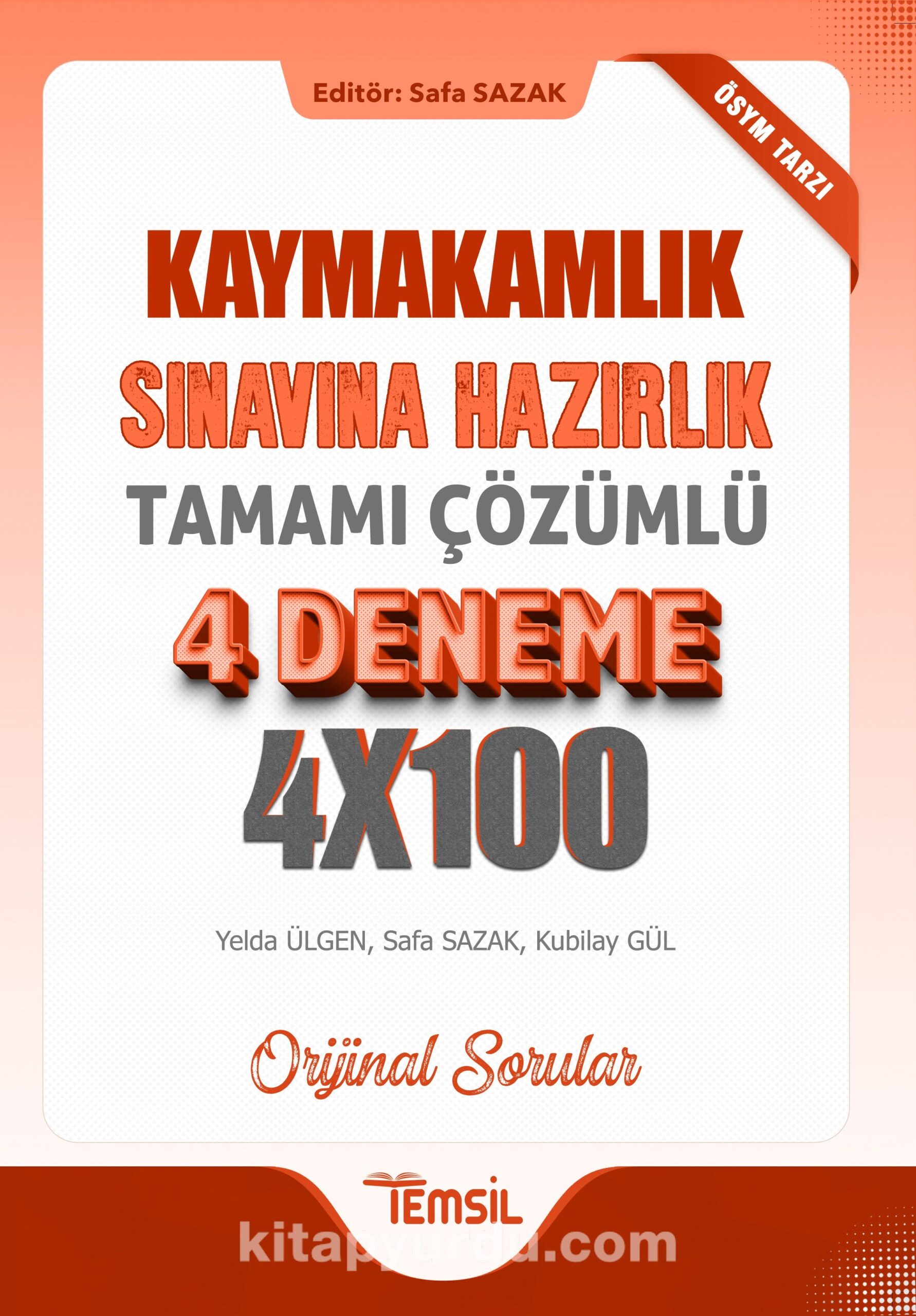 Kaymakamlık Sınavına Hazırlık Tamamı Çözümlü 4 Deneme