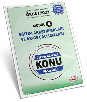 Uzman ve Başöğretmen  Modül 4 Eğitim Araştırmaları ve Ar-Ge Çalışmaları Konu Fasikülü