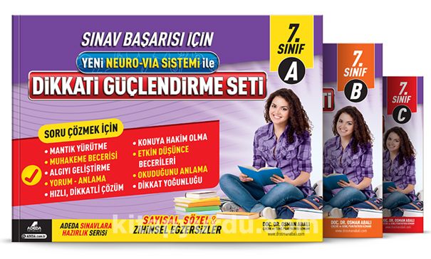 Dikkati Güçlendirme Seti 7. Sınıf Yeni Neuro Via Sistemi İle (3 Kitap Takım)