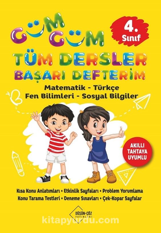 4. Sınıf Güm Güm Tüm Dersler Başarı Defterim Matematik-Türkçe-Fen Bilimleri-Sosyal Bilgiler