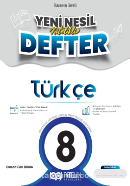 8.Sınıf Türkçe Yeni Nesil Nitelikli Defter